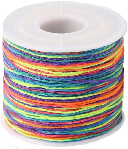 Miniatura 16 de Cordón de nailon trenzado de 150 yardas de 0.020 in, cuerda de hilo de nailon trenzado para pulseras de nudos chinos, collares, macramé, joyería