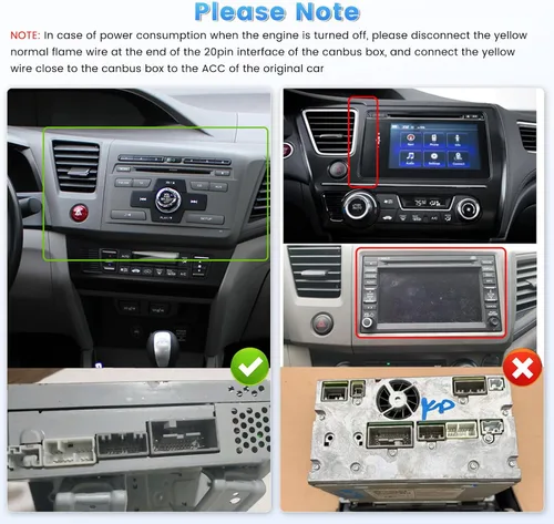 Miniatura 2 de [DSP y ecualizador] Roinvou 2+64G Radio de coche para Honda Civic 2012 2013 2014 2015 Carplay inalámbrico/Android Auto, pantalla táctil IPS de 9