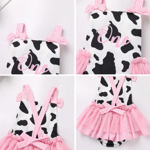 Miniatura 22 de IMEKIS Conjunto de ropa para bebé niña de primer cumpleaños con diadema de verano para sesión de fotos