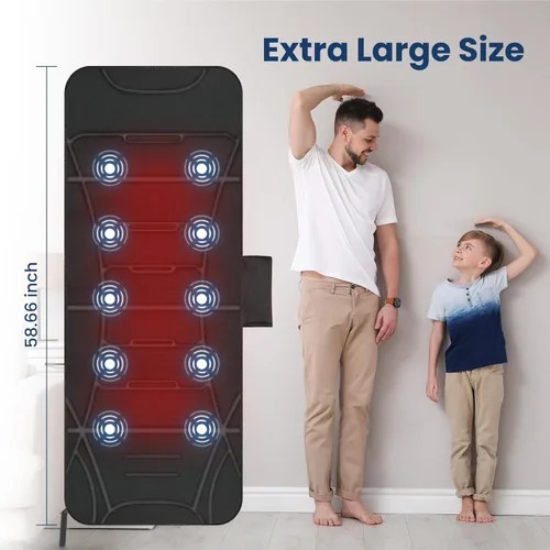 Miniatura 8 de Comfier - Tapete de Masaje de Cuerpo Completo, Almohadilla de Masaje de Calor y Vibración para Silla de Masaje con 10 Motores de Vibración, 5 Modos
