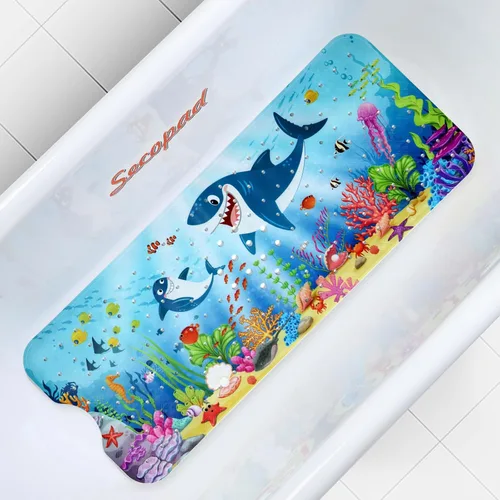 Miniatura 7 de Secopad Alfombra de Baño para Bañera Antideslizante, Lavable a Máquina, Alfombra Antideslizante de Ducha para Bañera de Bebé con Dibujos Animados