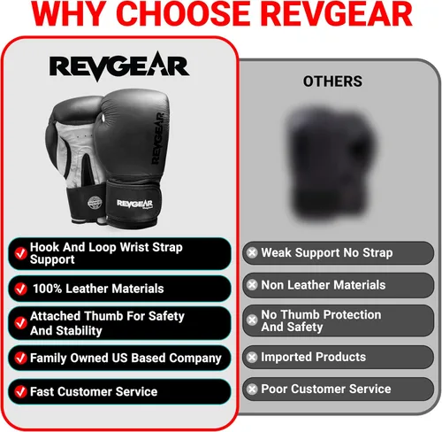 Miniatura 5 de Revgear Guantes de entrenamiento de cuero profesional