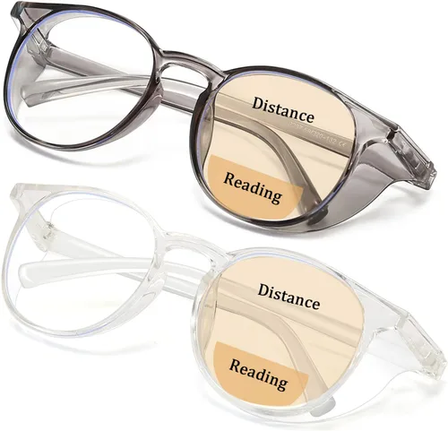 Miniatura 8 de 2 Pack Blue Light Reading Glasses Bifocal Safety Glasses