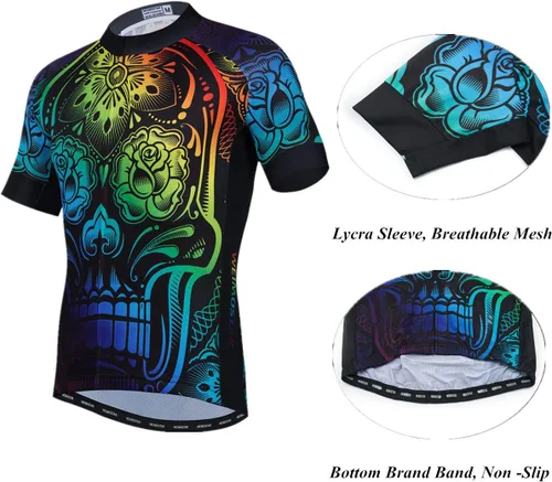 Miniatura 4 de Cycling Jerseys Men Set, Breathable Bicycle Suit Mountain Bike Clothes Biking Jersey Quick Dry