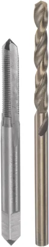 Miniatura 40 de uxcell Juego de grifos y brocas, M12 x 1.25 H2 rectos, fresadora de roscas para máquina de flauta recta, 0.413 in de acero cobalto M35 de alta