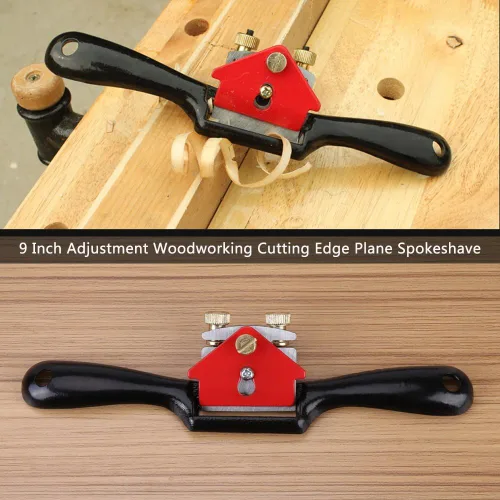 Miniatura 2 de Cepillo de mano 9 pulgadas Ajuste de carpintería Plano de corte Spokeshave Herramienta de recorte de mano con tornillo