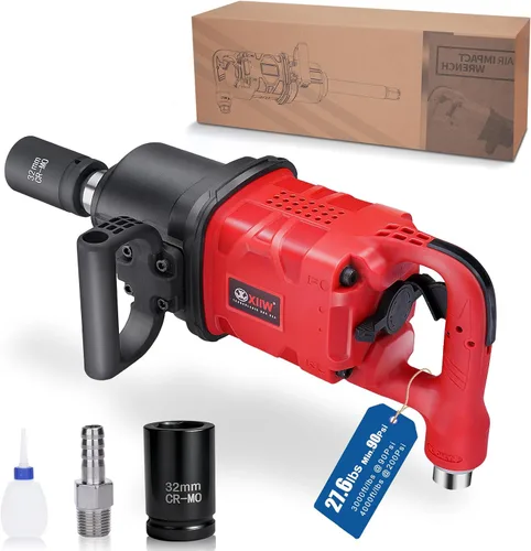 Miniatura 17 de Llave de impacto de aire de 1/2 pulgada, par máximo de 1560 ft-lbs, diseño ligero de 4.4 lb, pistola de impacto de aire incluye 11 piezas de juego