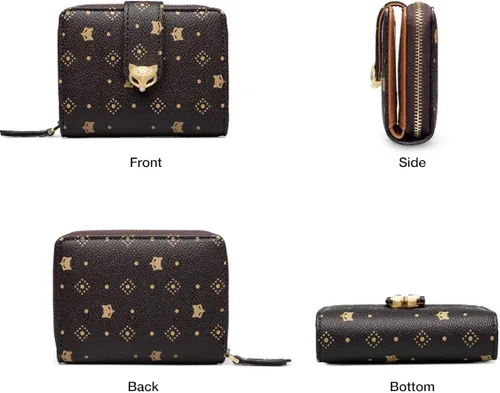 Miniatura 5 de FOXER Carteras pequeñas para mujer monederos con cremallera para tarjetas de crédito Classic