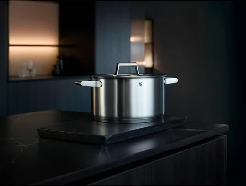 Miniatura 14 de WMF Comfort Line Advantage - Juego de cacerolas de inducción de 5 piezas con tapa de vidrio, acero inoxidable mate Cromargan, escala, apilable, sin