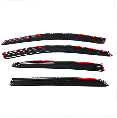 Miniatura 7 de IKON MOTORSPORTS Viseras de ventana compatibles con Volkswagen Golf MK7 2015-2019, color humo oscuro, estilo de fábrica, acrílico para lluvia