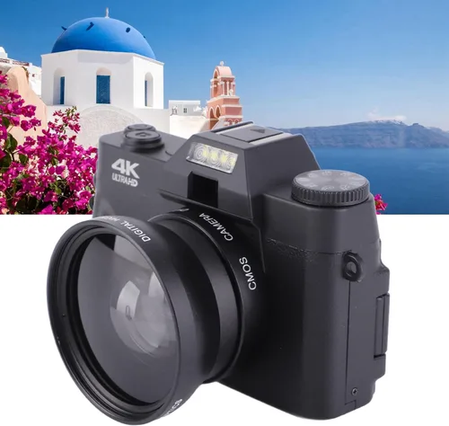 Miniatura 6 de Cámara digital 4K, cámara de vlogging de 48MP con pantalla abatible HD de 3 pulgadas de 180°, zoom digital de 16X, cámara de video de viaje