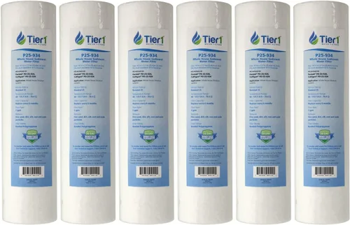 Tier1 Filtro de agua de 25 micras de 10 x 2.5 pulgadas | Cartucho de sedimentos de polipropileno hilado para toda la casa | Reemplazo para Pentek