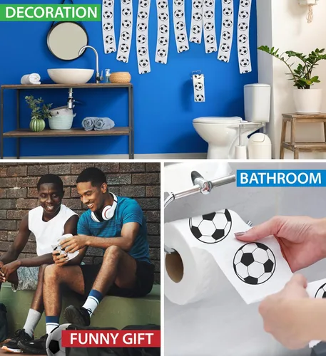 Miniatura 5 de Printed TP Rollo de papel higiénico impreso para juegos deportivos, sorpresa para el día del juego, para adultos, mujeres y hombres, regalos