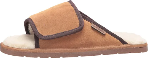 Miniatura 8 de MUK LUKS Pantuflas con puntera abierta para hombre de cuero