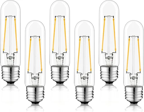 Bombillas LED tubulares T10 de 5 pulgadas, bombillas Edison vintage E26 de 4000 K, regulables, 4 W igual a 40 vatios, 400 lúmenes, bombillas de