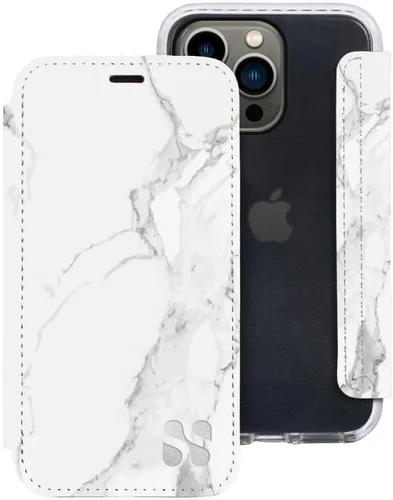 Miniatura 41 de SafeSleeve Funda de piel tipo cartera desmontable para iPhone 14 con bloqueador EMF para teléfono celular con 3 tarjeteros y soporte ajustable