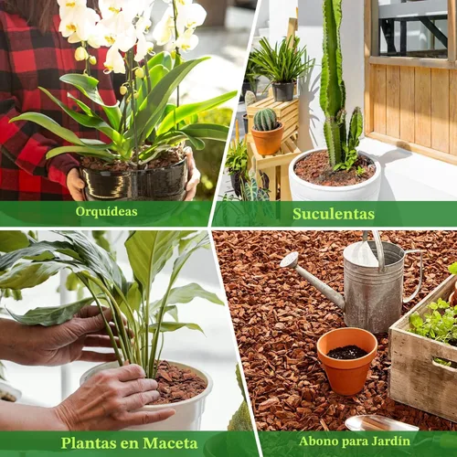 Miniatura 6 de Legigo Corteza Orgánica para Macetas de Orquídeas de 2 Cuartos de Galón - Mezcla Totalmente Natural de Corteza de Orquídea para Macetas, Astillas