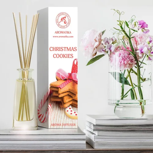 Miniatura 4 de Difusor de aroma de galletas navideñas de 3.4 onzas líquidas, difusor de junco, fragancia para habitación, fragancia para el hogar, ambientador