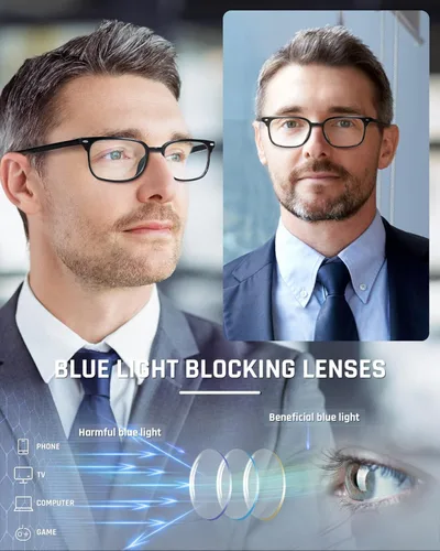 Miniatura 4 de NOVIVON Reading Glasses for Women, Reading glasses men, Blue Light Blocking Readers, Computer eye glasses, Cheaters Negro claro