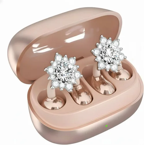 Miniatura 9 de Auriculares con clip, auriculares de oreja abierta, auriculares inalámbricos Bluetooth con clip, auriculares para mujeres, aretes de joyería