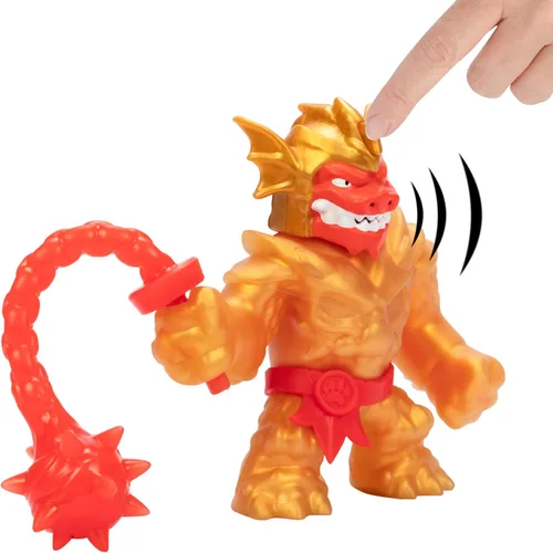 Miniatura 5 de Heroes of Goo JIT Zu Stretch Strikers Deluxe Hero Pack Blazagon, figura de acción elástica con más de 20 sonidos de batalla impresionantes, armadura