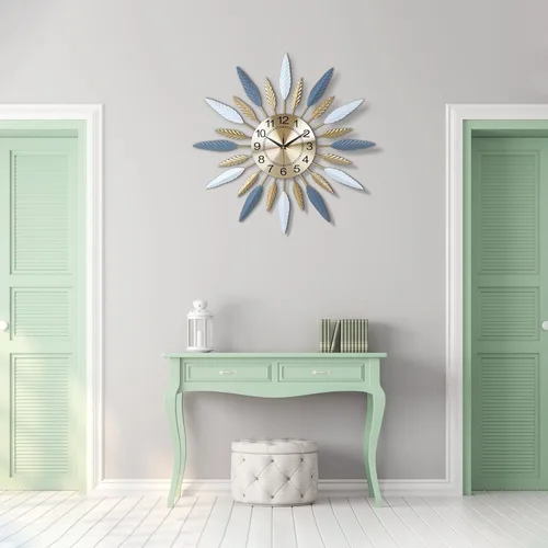 Miniatura 3 de Lafocuse Reloj de pared grande silencioso de 23 pulgadas para decoración de sala de estar, reloj de pared decorativo de mediados de siglo, reloj