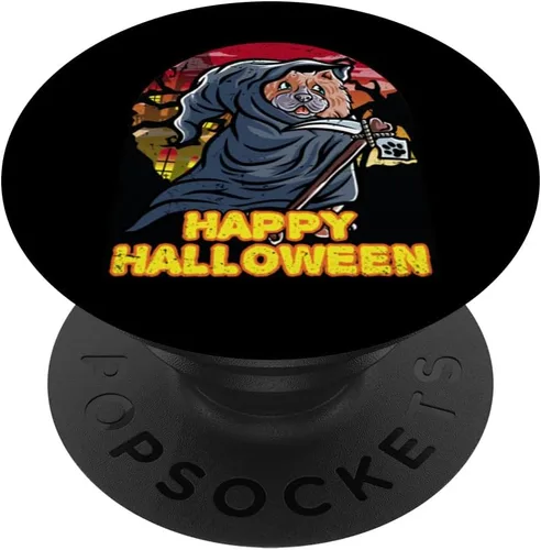 Chow Chow Happy Halloween Costume Grim Reaper PopSockets Standard PopGrip