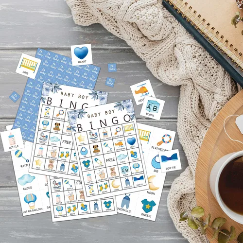 Miniatura 5 de Juegos de bingo para baby shower, juego de fiesta de revelación de género, tarjetas de juego de baby shower, suministros de regalos de decoración