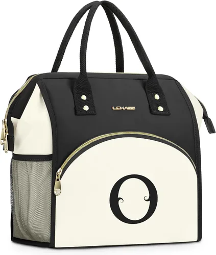 Miniatura 23 de Bolsa de almuerzo personalizada para mujer, elegante, reutilizable, aislada, con iniciales, para amiga, grande, de apertura ancha, resistente al