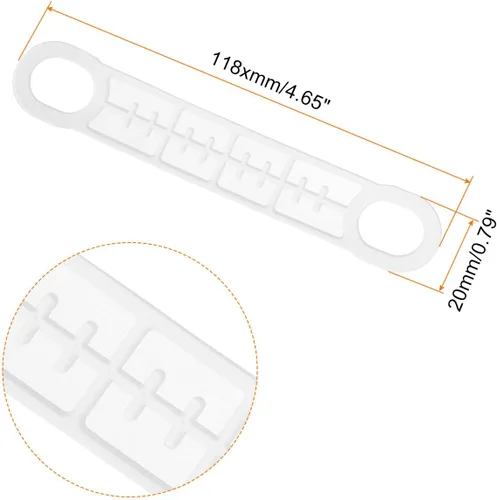 Miniatura 2 de uxcell 24 tiras adhesivas de silicona antideslizantes para colgar ropa para perchas de madera y plástico, lechoso (4.65 x 0.79 pulgadas)