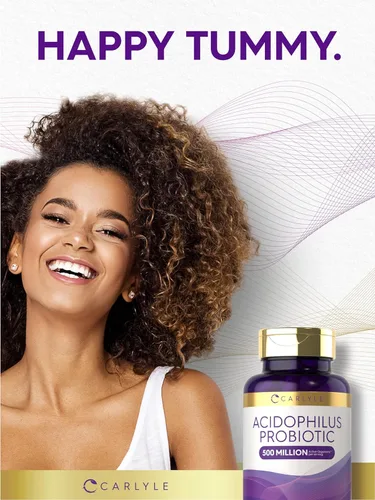 Miniatura 7 de Carlyle Acidophilus Cápsulas probióticas para mujeres y hombres 500 millones de UFC 200 píldoras Suplemento Lactobacillus Sin OMG y sin