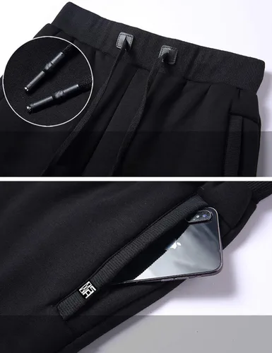 Miniatura 5 de Gihuo - Pantalones deportivos con forro Sherpa para hombre.