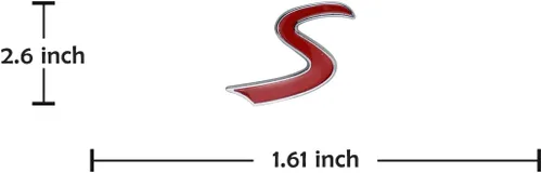 Miniatura 3 de 1 emblema S 3D letra de metal para maletero de la tapa trasera del maletero de la escotilla de repuesto para R53 R55 R56 R57 R59 F56 F55