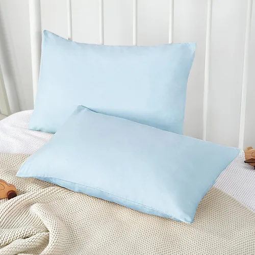 Miniatura 6 de TILLYOU Paquete de 2 fundas de almohada para niños pequeños con cierre de sobre, 13" x 18" de microfibra sedosa y suave, fundas de almohada de viaje
