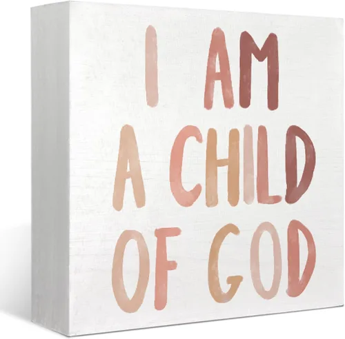 Miniatura 11 de Decoración bohemia neutra para bebé, niña, niño, guardería, decoración inspiradora con versículo bíblico, caja de madera, decoración de escritorio