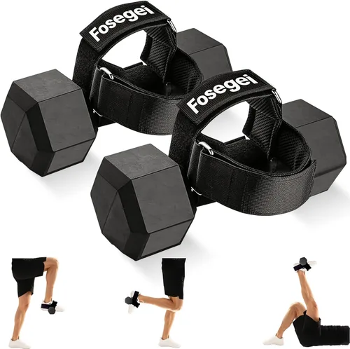 Accesorio de Pie para Mancuerna para Entrenamiento de Piernas, Correas de Accesorio para Mancuerna Pie de Mono de Extensión para Entrenador de Negro