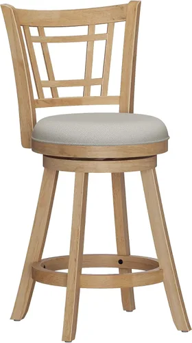 Miniatura 15 de Hillsdale Fairfox Taburete de bar de madera giratorio de 30.5" de altura, Negro