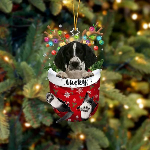 Miniatura 101 de Adorno de Navidad personalizado para perro Airedale Terrier en bolsillo de nieve, adorno para árbol de Navidad, idea de regalo para amantes