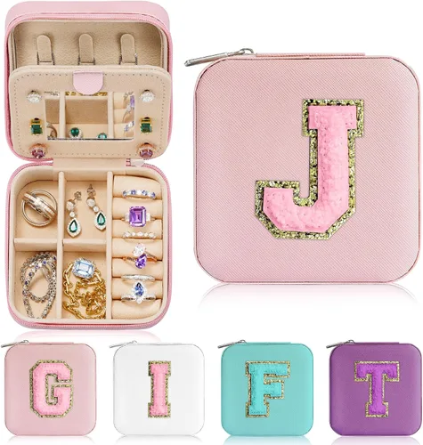 Parima Joyero de viaje para niñas y mujeres, caja organizadora de joyas, cajas de joyería personalizadas para mujeres y niñas, caja de joyería para