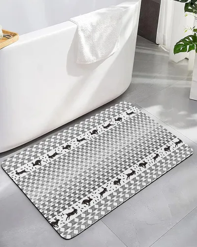 Miniatura 7 de Tapete de baño con rama dorada para bañera, antideslizante, de secado rápido y absorbente, tierra de diatomeas, cocina, ducha, fregadero, lavable