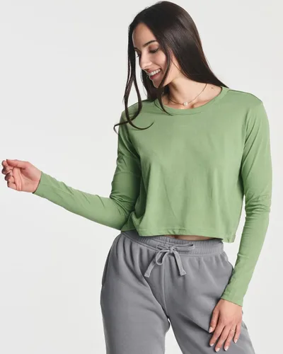 Miniatura 2 de Real Essentials Cultivo de algodón LS para mujer (disponible en tallas grandes)