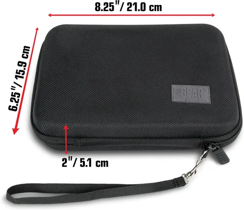 Miniatura 2 de USA Gear Organizador de electrónica rígida de 7.5 pulgadas, organizador de cables con interior resistente a los arañazos, compatible con Garmin