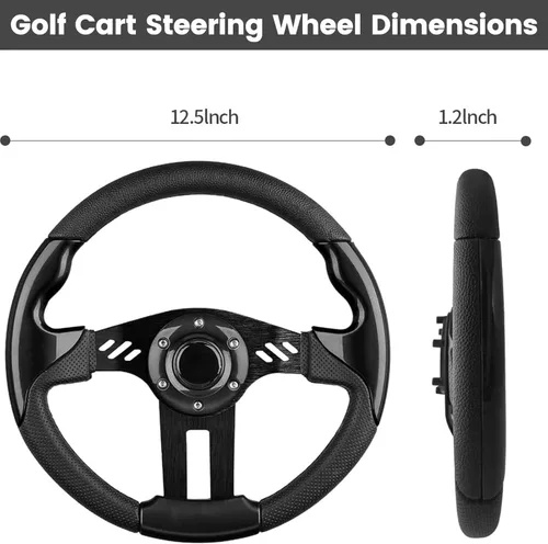 Miniatura 5 de Volante de Carrito de Golf EZGO, Compatible con EZGO TXT RXV, Club Car DS Precedent Tempo, Yamaha G2-G29 Mayoría de Carritos de Golf, Volante