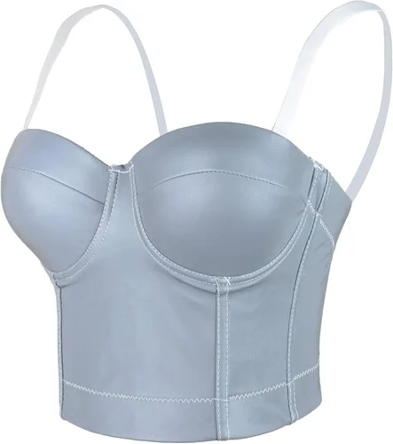 Miniatura 3 de ELLACCI Sujetador de corsé metálico reflectante para mujer Metálico