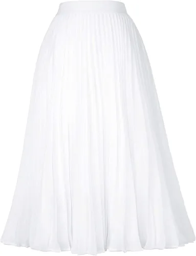 Miniatura 205 de GRACE KARIN - Falda plisada de gasa para mujer, con cintura alta y elástica, vuelo, corte acampanado y longitud por debajo de la rodilla