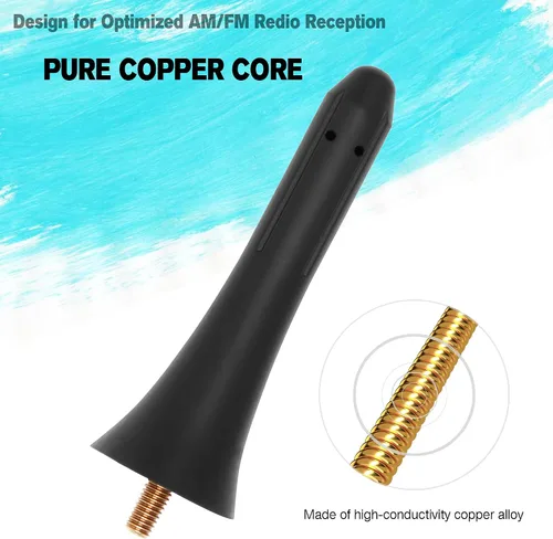 Miniatura 4 de KSaAuto Antena de goma de 3 pulgadas para Mazda Miata MX-5 RF ND NC 2006-2024 OEM NF47-66-A30A, diseño de línea deportiva que mejora la apariencia