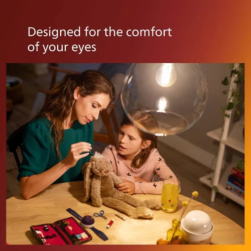 Miniatura 3 de PHILIPS LED 60W A19 Paquete de 8 bombillas de luz diurna ultra definición (5000 K) 800 lúmenes (8 W = 60 W) regulables sin parpadeo Ámbar (2000k)