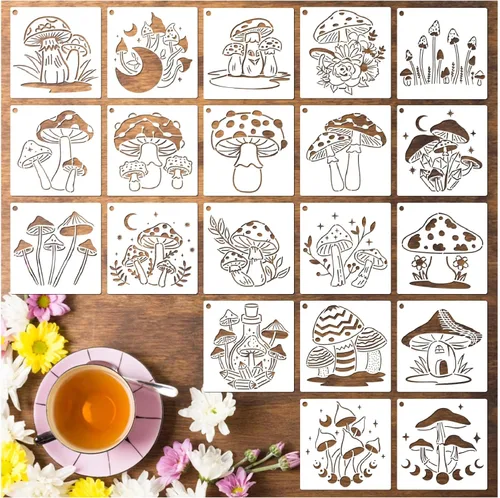 Miniatura 11 de Plantillas de Palma - Plantillas de Playa Reutilizables para Pintar sobre Madera, Lienzo, Paredes - Proyectos DIY de Verano Temáticos