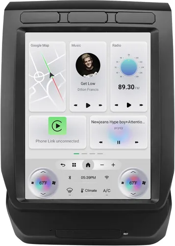 Radio Cidava F150, estéreo CarPlay para F150 2015-2020, Super Duty 2017-2022 | 12.1 Inch Android Head Unit Replacement, Support Wired and Wireless