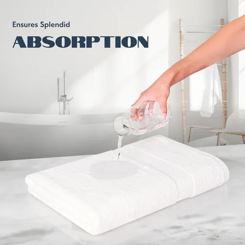 Miniatura 5 de White Classic Toallas de baño de lujo para adultos, extra grandes, 35 x 70 pulgadas, algodón turco de 700 GSM, altamente absorbentes, colección